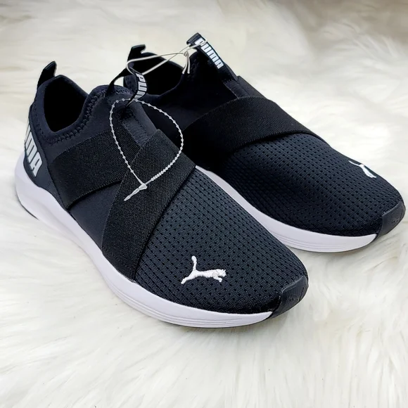 PUMA PROWL SLIP ON SNEAKERS BLACK AND WHITE - Picture 8 of 16